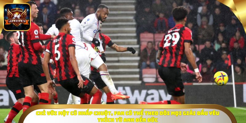 Chỉ với một cú nhấp chuột, fan có thể theo dõi mọi giải đấu yêu thích từ Anh đến Đức