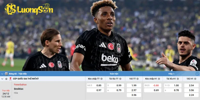 Chi tiết kèo trận Fenerbahce vs Besiktas