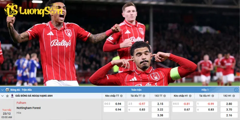 Chi tiết kèo trận Fulham vs Nottingham Forest