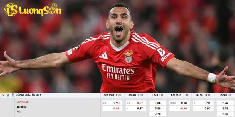 Chi tiết kèo Juventus vs Benfica