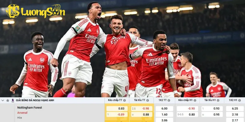 Chi tiết kèo Nottingham Forest vs Arsenal