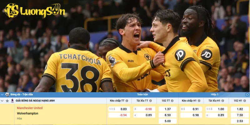 Chi tiết kèo trận Man United vs Wolves