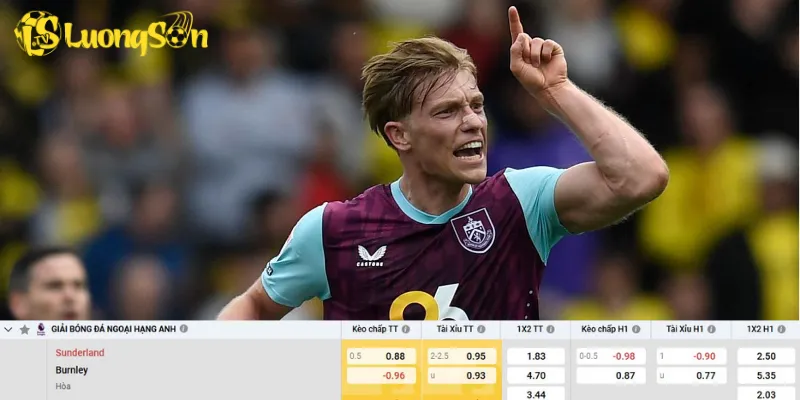 Chi tiết kèo Sunderland vs Burnley