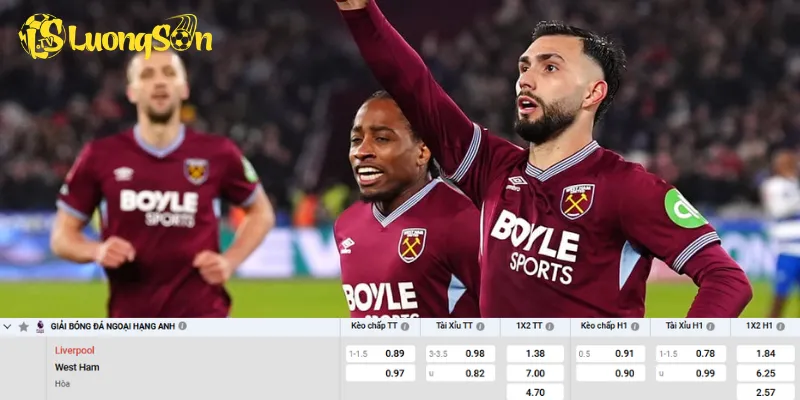 Chi tiết kèo Liverpool vs West Ham